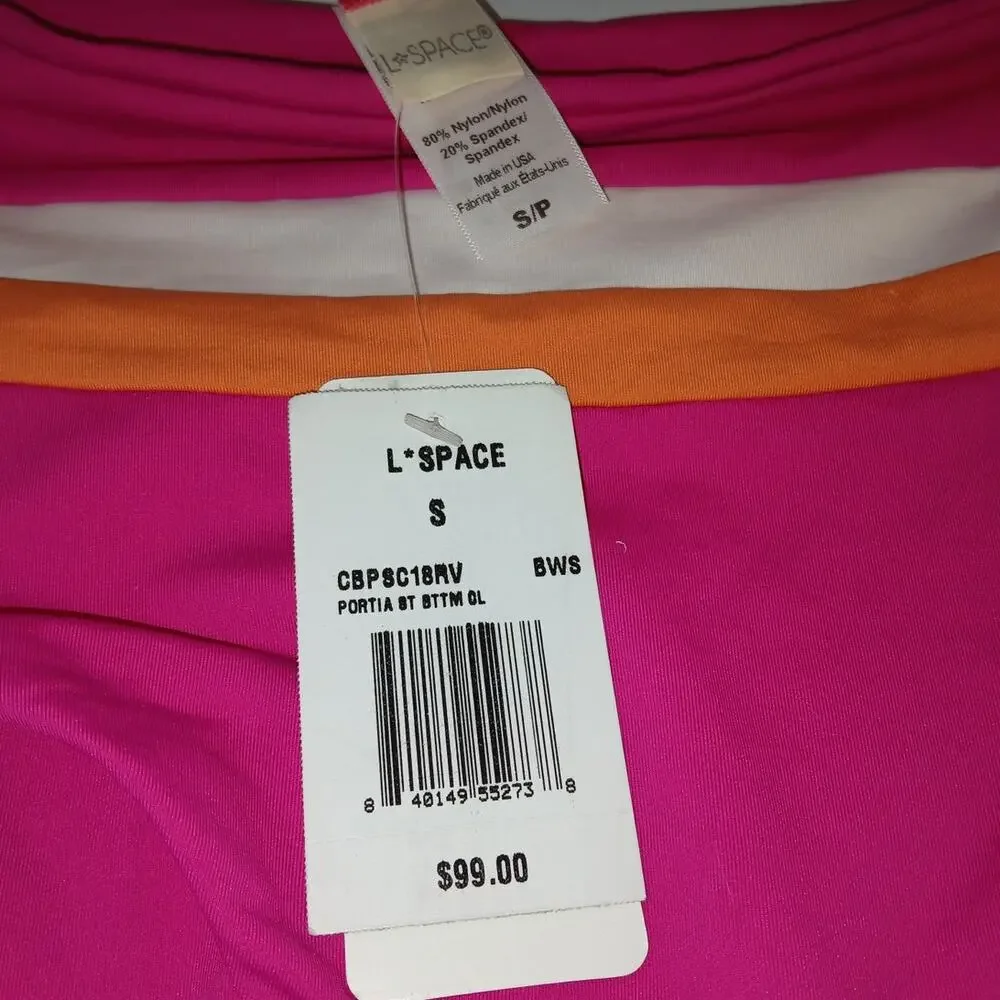 NWT - L*SPACE Portia Stripe Bikini Bottom Size: S